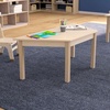 image:imageFlash Furniture Bright Beginnings Commercial Trapezoid Classroom Table  Wooden Preschool Activity Table  Greenguard Certified Wood  2075 W x 47 D x 18 H Beech