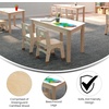 image:imageFlash Furniture Bright Beginnings Commercial Trapezoid Classroom Table  Wooden Preschool Activity Table  Greenguard Certified Wood  2075 W x 47 D x 18 H Beech