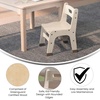 image:imageFlash Furniture Bright Beginnings Set of 2 Commercial Wooden Classroom Chairs  Natural Finish  10 Seat Height  Integrated Carrying Handle  NonSlip Foot Caps