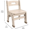 image:imageFlash Furniture Bright Beginnings Set of 2 Commercial Wooden Classroom Chairs  Natural Finish  9 Seat Height  Integrated Carrying Handle  NonSlip Foot Caps