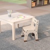 image:imageFlash Furniture Bright Beginnings Set of 2 Commercial Wooden Classroom Chairs  Natural Finish  9 Seat Height  Integrated Carrying Handle  NonSlip Foot Caps