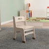 image:imageFlash Furniture Bright Beginnings Set of 2 Commercial Wooden Classroom Chairs  Natural Finish  9 Seat Height  Integrated Carrying Handle  NonSlip Foot Caps