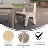 image:imageFlash Furniture Bright Beginnings Set of 2 Commercial Wooden Classroom Chairs  Natural Finish  9 Seat Height  Integrated Carrying Handle  NonSlip Foot Caps