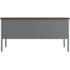 image:imageFlash Furniture Cambridge Double Pedestal Desk with 3 Locking Drawers Commercial Grade Teachers or Office Desk 30x60 Metal Frame MahoganyCharcoal