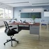 image:imageFlash Furniture Cambridge Double Pedestal Desk with 3 Locking Drawers Commercial Grade Teachers or Office Desk 30x60 Metal Frame MahoganyCharcoal
