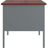 image:imageFlash Furniture Cambridge Right Side Single Pedestal Desk with 3 Locking Drawers Commercial Grade Teachers or Office Desk 24x48 Metal Frame MahoganyCharcoal