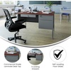 image:imageFlash Furniture Cambridge Right Side Single Pedestal Desk with 3 Locking Drawers Commercial Grade Teachers or Office Desk 24x48 Metal Frame MahoganyCharcoal