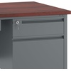 image:imageFlash Furniture Cambridge Right Side Single Pedestal Desk with 3 Locking Drawers Commercial Grade Teachers or Office Desk 24x48 Metal Frame MahoganyCharcoal