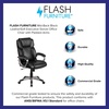 image:imageFlash Furniture Carolyn MidBack Black LeatherSoft Executive Swivel Office Chair with Padded ArmsBlack