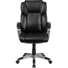 image:imageFlash Furniture Carolyn MidBack Black LeatherSoft Executive Swivel Office Chair with Padded ArmsBlack