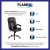 image:imageFlash Furniture Carolyn MidBack Black LeatherSoft Executive Swivel Office Chair with Padded ArmsBlack