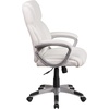 image:imageFlash Furniture Carolyn MidBack Black LeatherSoft Executive Swivel Office Chair with Padded ArmsWhite