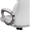 image:imageFlash Furniture Carolyn MidBack Black LeatherSoft Executive Swivel Office Chair with Padded ArmsWhite