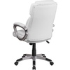 image:imageFlash Furniture Carolyn MidBack Black LeatherSoft Executive Swivel Office Chair with Padded ArmsWhite