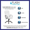 image:imageFlash Furniture Carolyn MidBack Black LeatherSoft Executive Swivel Office Chair with Padded ArmsWhite