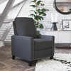 image:imageFlash Furniture Carson Transitional Style Push Back Recliner Chair  Gray Fabric Upholstery  Accent Nail Trim  Pillow Back ReclinerGrey