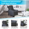image:imageFlash Furniture Carson Transitional Style Push Back Recliner Chair  Gray Fabric Upholstery  Accent Nail Trim  Pillow Back ReclinerGrey