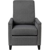 image:imageFlash Furniture Carson Transitional Style Push Back Recliner Chair  Gray Fabric Upholstery  Accent Nail Trim  Pillow Back ReclinerGrey