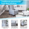 image:imageFlash Furniture Carson Transitional Style Push Back Recliner Chair  Gray Fabric Upholstery  Accent Nail Trim  Pillow Back ReclinerLight Gray