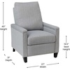 image:imageFlash Furniture Carson Transitional Style Push Back Recliner Chair  Gray Fabric Upholstery  Accent Nail Trim  Pillow Back ReclinerLight Gray