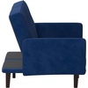 image:imageFlash Furniture Carter Premium Tufted Split Back Sofa Futon Navy Velvet Upholstery  Solid Wood Legs  Convertible Sleeper Couch for Small SpacesNavy