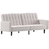 image:imageFlash Furniture Carter Premium Tufted Split Back Sofa Futon Navy Velvet Upholstery  Solid Wood Legs  Convertible Sleeper Couch for Small SpacesStone