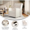 image:imageFlash Furniture Cash Swivel Manual Glider Rocker Recliner Chair USBUSBC Charging Ports 270 Degree Swivel Perfect for Living Room or Nursery OffWhite BoucleOffwhite Boucle