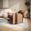image:imageFlash Furniture Cash Swivel Manual Glider Rocker Recliner Chair USBUSBC Charging Ports 270 Degree Swivel Perfect for Living Room or Nursery OffWhite BoucleCognac Leathersoft