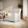 image:imageFlash Furniture Cash Swivel Manual Glider Rocker Recliner Chair USBUSBC Charging Ports 270 Degree Swivel Perfect for Living Room or Nursery OffWhite BoucleOffwhite Boucle