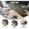 image:imageFlash Furniture Chad 235 Round Glass Cocktail Table with Adjustable Height Frame Bar Height Table for Commercial or Residential Use ClearChrome