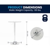 image:imageFlash Furniture Chad 235 Round Glass Cocktail Table with Adjustable Height Frame Bar Height Table for Commercial or Residential Use ClearChrome