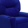 image:imageFlash Furniture Chandler LeatherSoft Kids Recliner with Cup Holder and Safety Recline Contemporary Reclining Chair for Kids Supports up to 90 lbs BlackBlue Microfiber