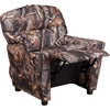 image:imageFlash Furniture Chandler LeatherSoft Kids Recliner with Cup Holder and Safety Recline Contemporary Reclining Chair for Kids Supports up to 90 lbs BlackCamouflage Fabric