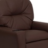 image:imageFlash Furniture Chandler LeatherSoft Kids Recliner with Cup Holder and Safety Recline Contemporary Reclining Chair for Kids Supports up to 90 lbs BlackBrown Leathersoft