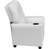 image:imageFlash Furniture Chandler LeatherSoft Kids Recliner with Cup Holder and Safety Recline Contemporary Reclining Chair for Kids Supports up to 90 lbs BlackWhite Vinyl