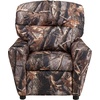 image:imageFlash Furniture Chandler LeatherSoft Kids Recliner with Cup Holder and Safety Recline Contemporary Reclining Chair for Kids Supports up to 90 lbs BlackCamouflage Fabric