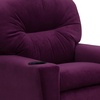 image:imageFlash Furniture Chandler LeatherSoft Kids Recliner with Cup Holder and Safety Recline Contemporary Reclining Chair for Kids Supports up to 90 lbs BlackPurple Microfiber