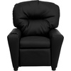 image:imageFlash Furniture Chandler LeatherSoft Kids Recliner with Cup Holder and Safety Recline Contemporary Reclining Chair for Kids Supports up to 90 lbs BlackBlack Leathersoft