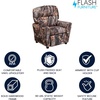 image:imageFlash Furniture Chandler LeatherSoft Kids Recliner with Cup Holder and Safety Recline Contemporary Reclining Chair for Kids Supports up to 90 lbs BlackCamouflage Fabric