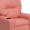image:imageFlash Furniture Chandler LeatherSoft Kids Recliner with Cup Holder and Safety Recline Contemporary Reclining Chair for Kids Supports up to 90 lbs BlackPink Vinyl