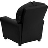 image:imageFlash Furniture Chandler LeatherSoft Kids Recliner with Cup Holder and Safety Recline Contemporary Reclining Chair for Kids Supports up to 90 lbs BlackBlack Leathersoft