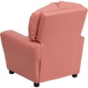image:imageFlash Furniture Chandler LeatherSoft Kids Recliner with Cup Holder and Safety Recline Contemporary Reclining Chair for Kids Supports up to 90 lbs BlackPink Vinyl