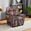image:imageFlash Furniture Chandler LeatherSoft Kids Recliner with Cup Holder and Safety Recline Contemporary Reclining Chair for Kids Supports up to 90 lbs BlackCamouflage Fabric