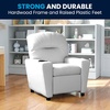 image:imageFlash Furniture Chandler LeatherSoft Kids Recliner with Cup Holder and Safety Recline Contemporary Reclining Chair for Kids Supports up to 90 lbs BlackWhite Vinyl