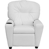 image:imageFlash Furniture Chandler LeatherSoft Kids Recliner with Cup Holder and Safety Recline Contemporary Reclining Chair for Kids Supports up to 90 lbs BlackWhite Vinyl