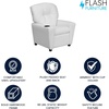 image:imageFlash Furniture Chandler LeatherSoft Kids Recliner with Cup Holder and Safety Recline Contemporary Reclining Chair for Kids Supports up to 90 lbs BlackWhite Vinyl