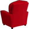 image:imageFlash Furniture Chandler LeatherSoft Kids Recliner with Cup Holder and Safety Recline Contemporary Reclining Chair for Kids Supports up to 90 lbs BlackRed Microfiber