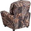 image:imageFlash Furniture Chandler LeatherSoft Kids Recliner with Cup Holder and Safety Recline Contemporary Reclining Chair for Kids Supports up to 90 lbs BlackCamouflage Fabric