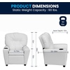 image:imageFlash Furniture Chandler LeatherSoft Kids Recliner with Cup Holder and Safety Recline Contemporary Reclining Chair for Kids Supports up to 90 lbs BlackWhite Vinyl