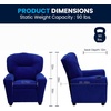 image:imageFlash Furniture Chandler LeatherSoft Kids Recliner with Cup Holder and Safety Recline Contemporary Reclining Chair for Kids Supports up to 90 lbs BlackBlue Microfiber